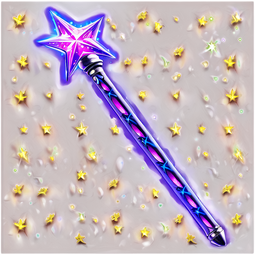 Star Wand With Glows Png 06132024 PNG image