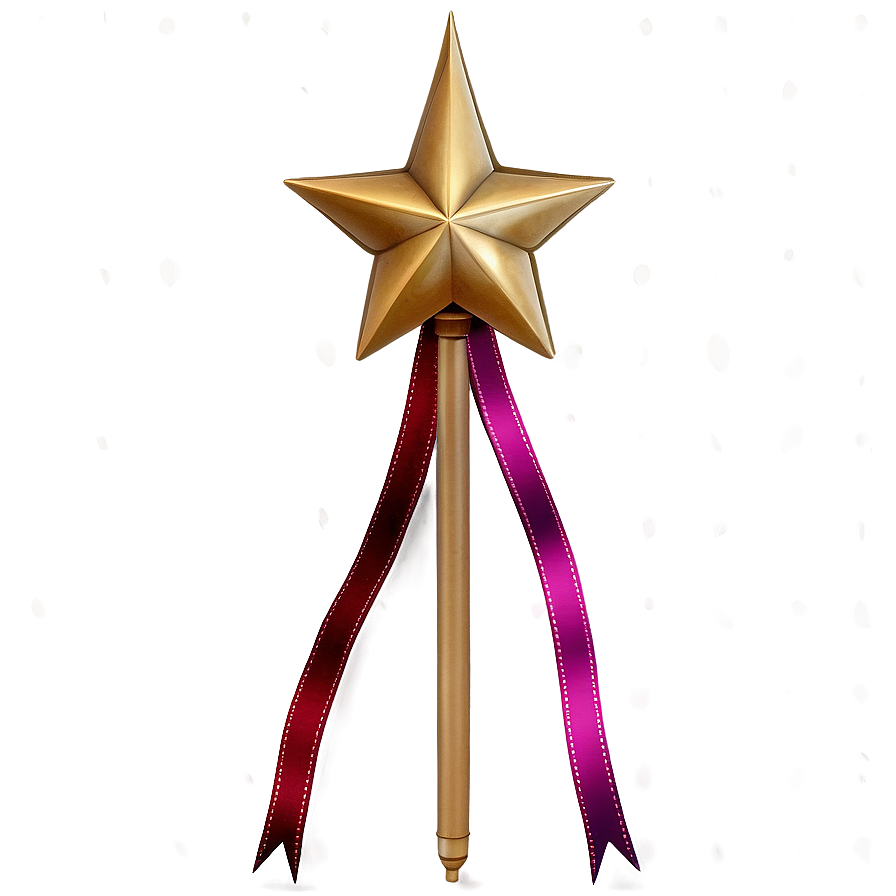 Star Wand With Ribbons Png 21 PNG image