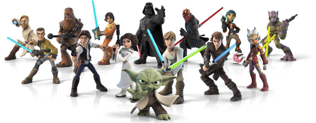 Star Wars Animated Character Lineup PNG image