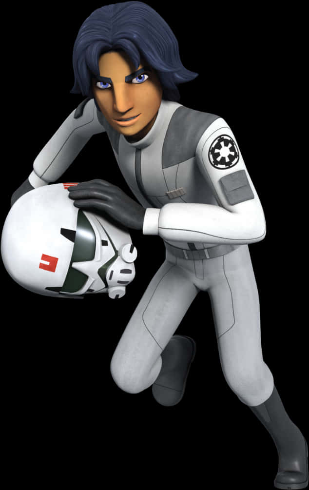 Star Wars Animated Character With Helmet PNG image