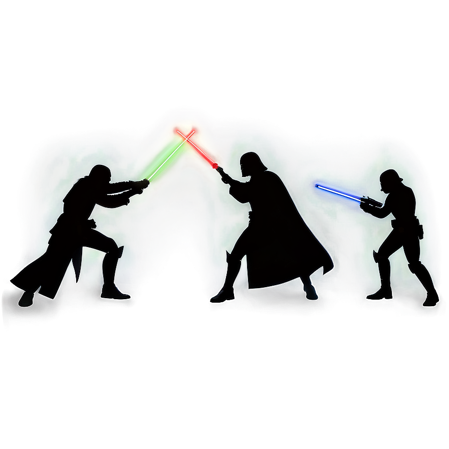 Star Wars Battle Scene Silhouette Png Fkf5 PNG image