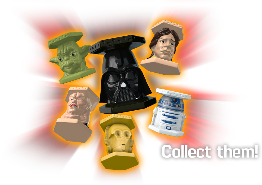 Star Wars Character Heads Collectibles PNG image