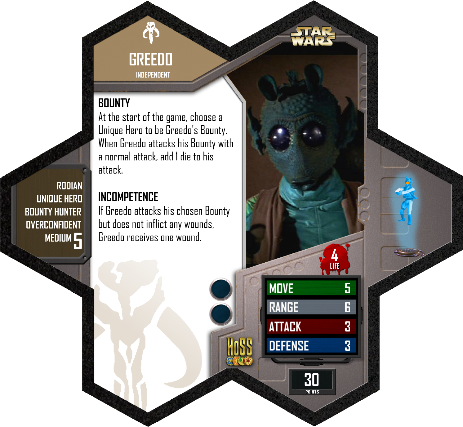 Star Wars Greedo Character Card PNG image