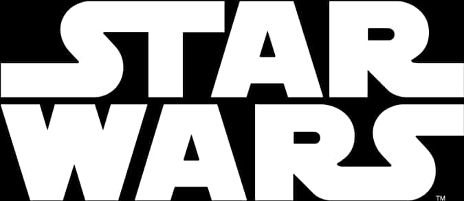 Star Wars Logo Blackand White PNG image