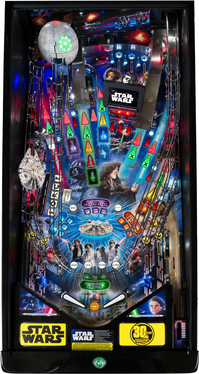 Star Wars Pinball Machine Action PNG image