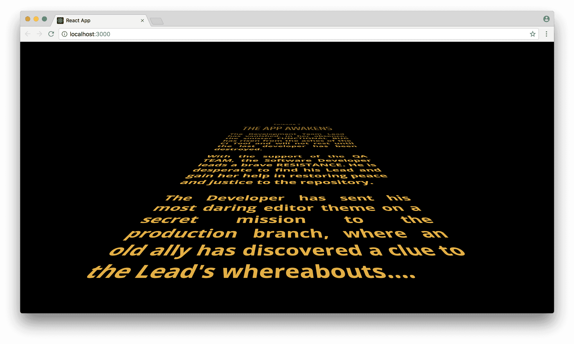 Star Wars Style Scrolling Text Editor Theme PNG image