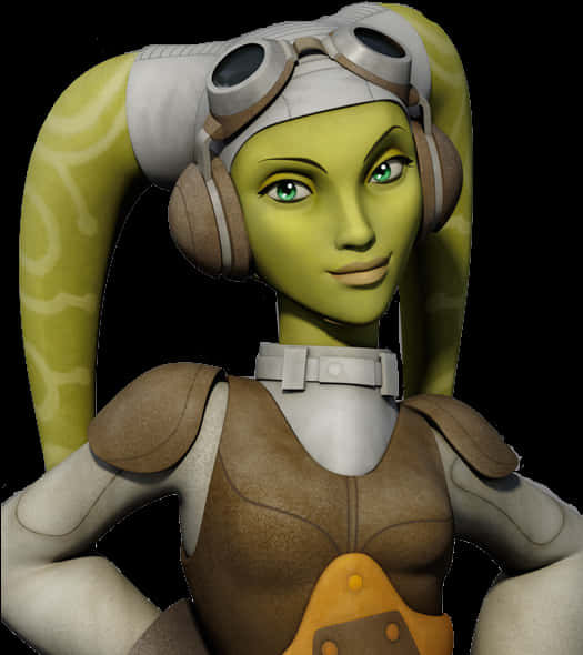 Star Wars Twilek Pilot Portrait PNG image