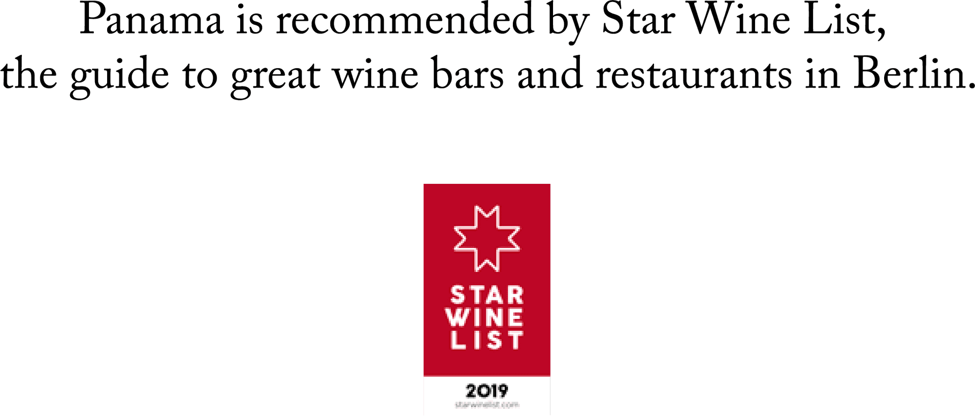 Star Wine List Panama Recommendation2019 PNG image