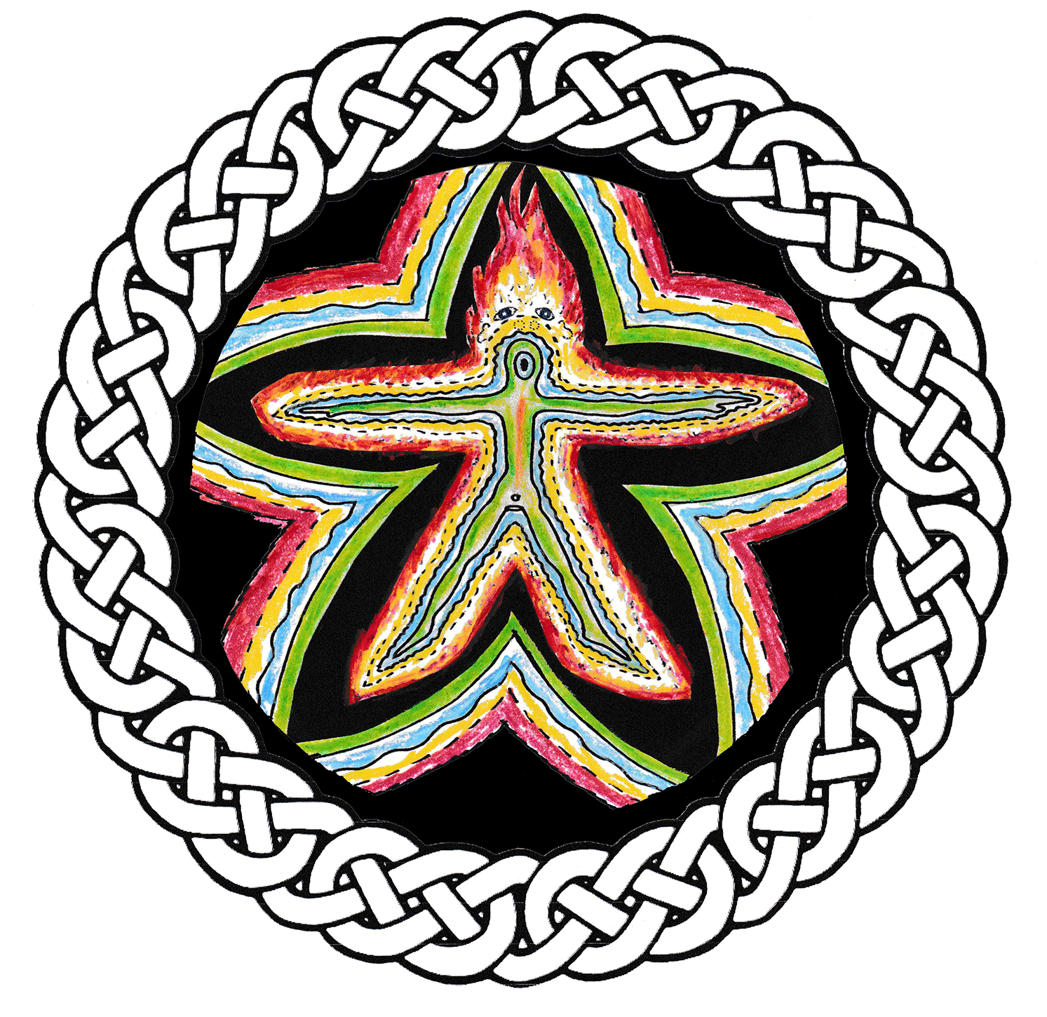 Starand Chain Circle Artwork PNG image