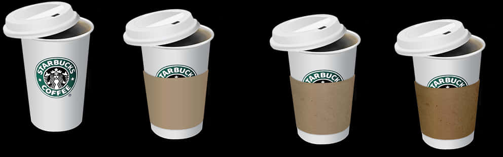 Starbucks Coffee Cups Variety PNG image