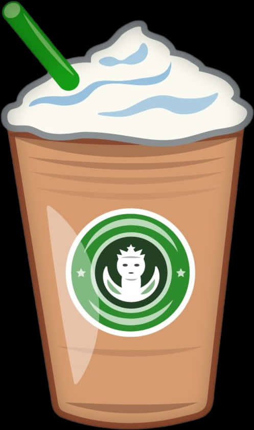 Starbucks Frappuccino Cartoon Illustration PNG image