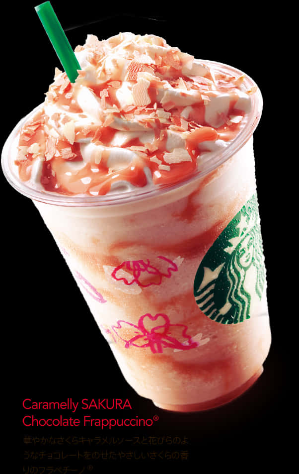 Starbucks Sakura Chocolate Frappuccino PNG image