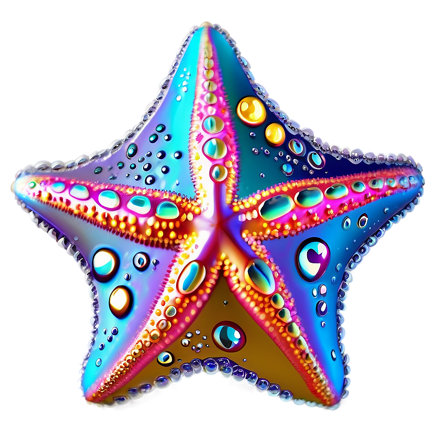 Starfish With Bubbles Png 05242024 PNG image