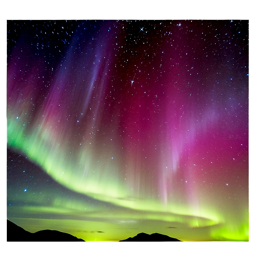 Starlit Aurora Borealis Png Tes58 PNG image