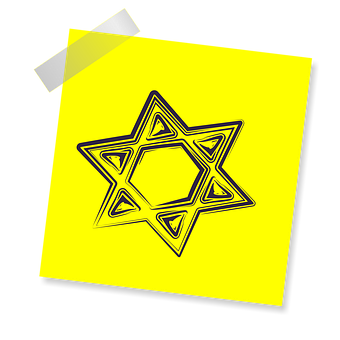 Starof David Yellow Note PNG image