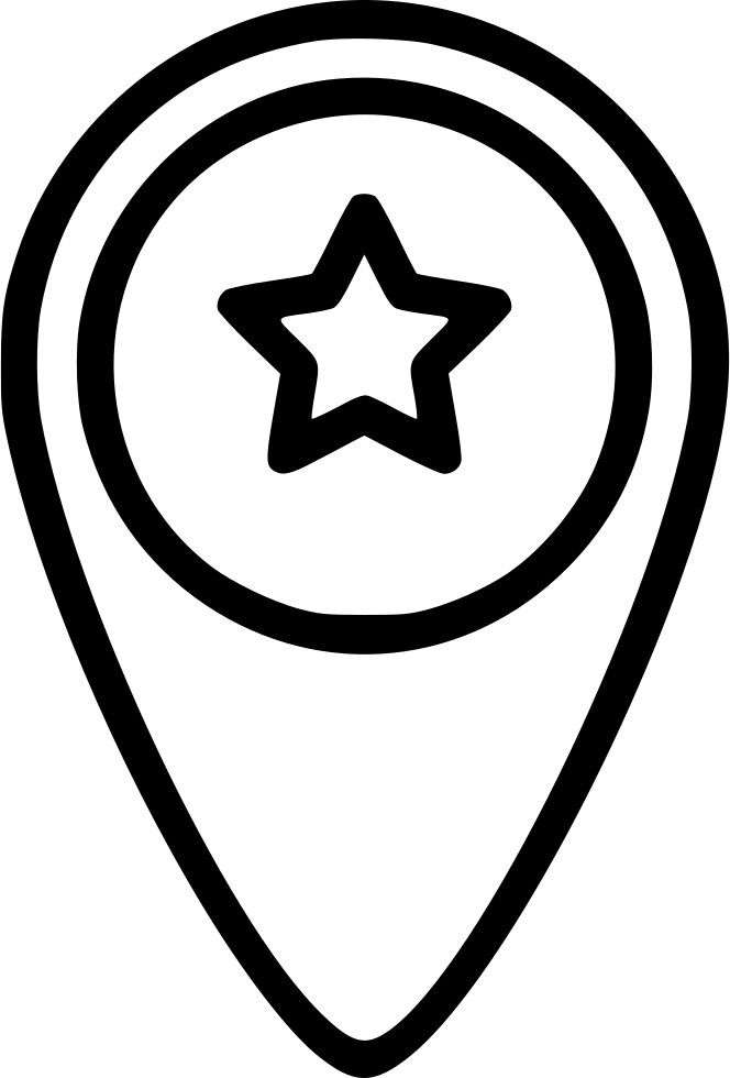 Starred Location Pin Icon PNG image
