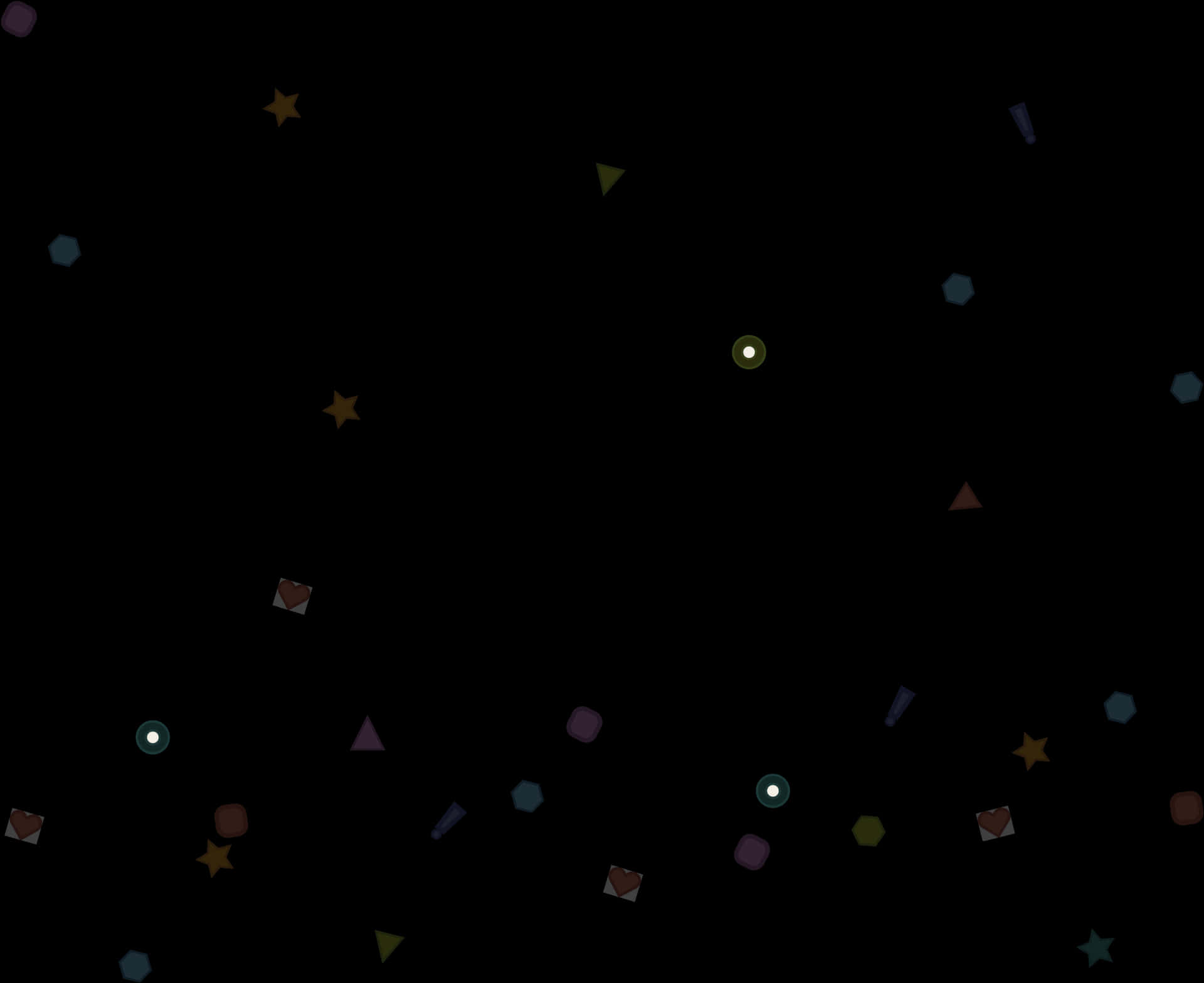 Starry Confettion Black Background PNG image