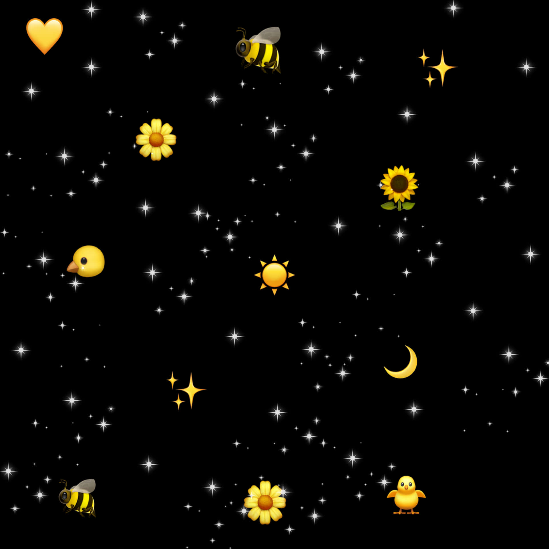 Starry Night Cartoon Emojis PNG image