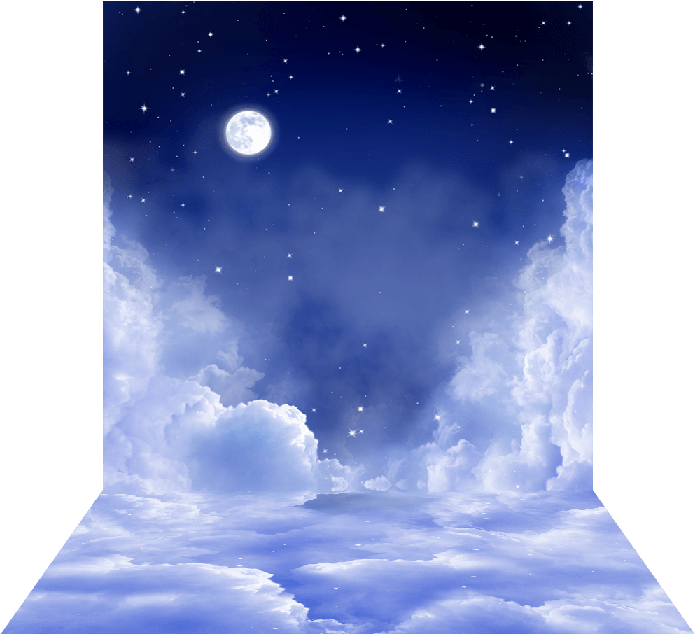 Starry Night Cloudscape PNG image