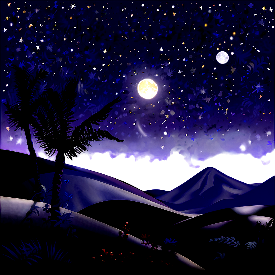 Starry Night Mirage Png 82 PNG image