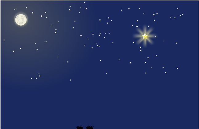 Starry Night Nativity Scene PNG image