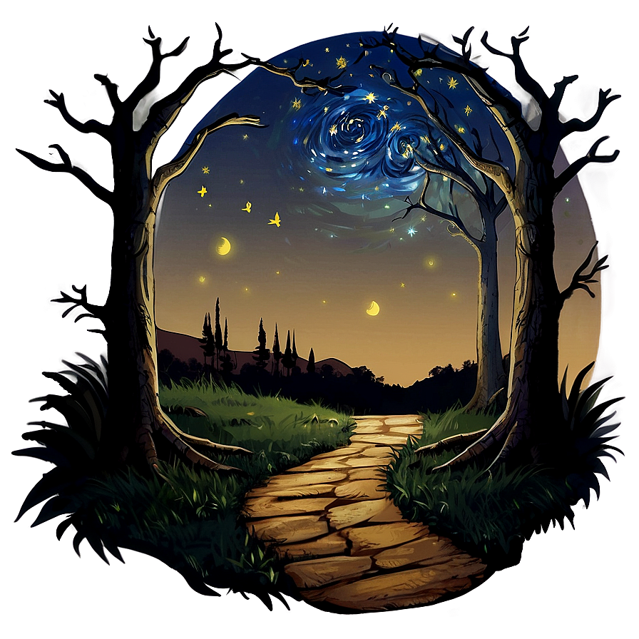 Starry Night Path Png 06202024 PNG image