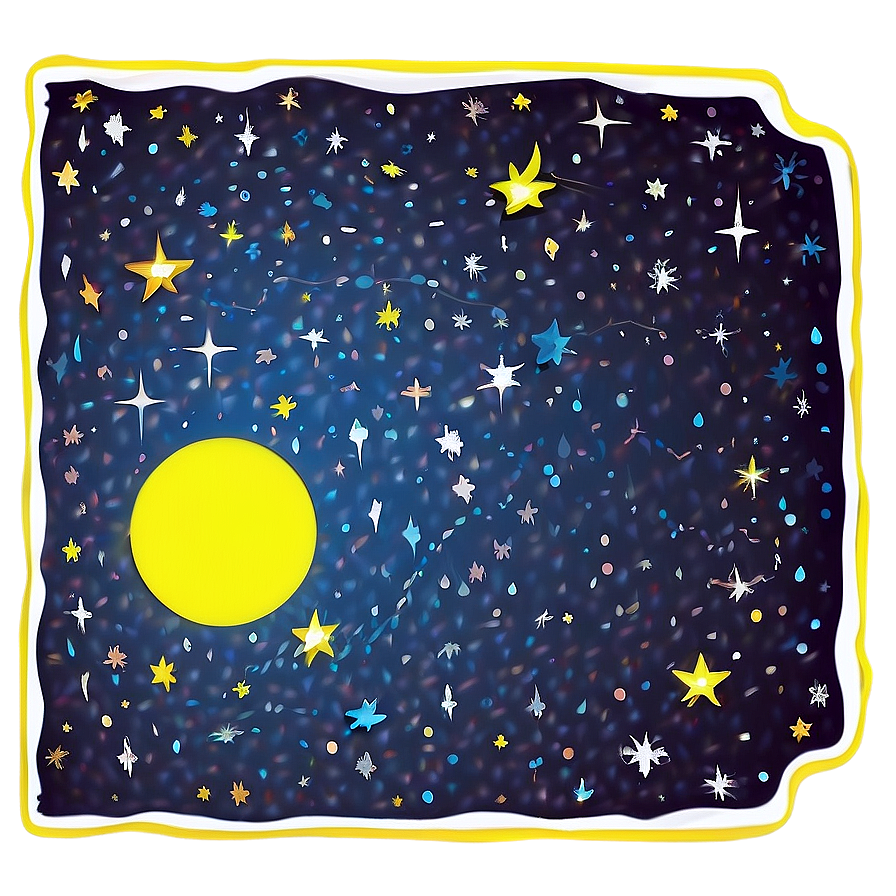 Starry Night Sky Border Png 65 PNG image