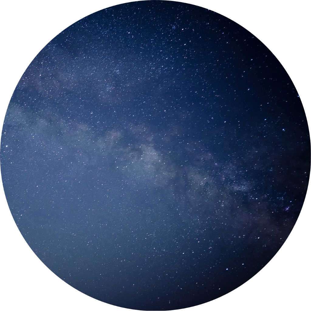 Starry Night Sky Circle Background PNG image