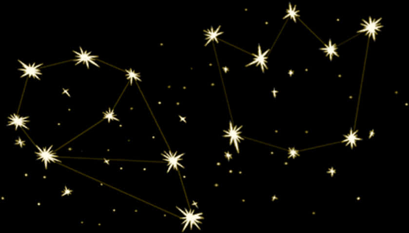 Starry Night Sparkle Constellations PNG image
