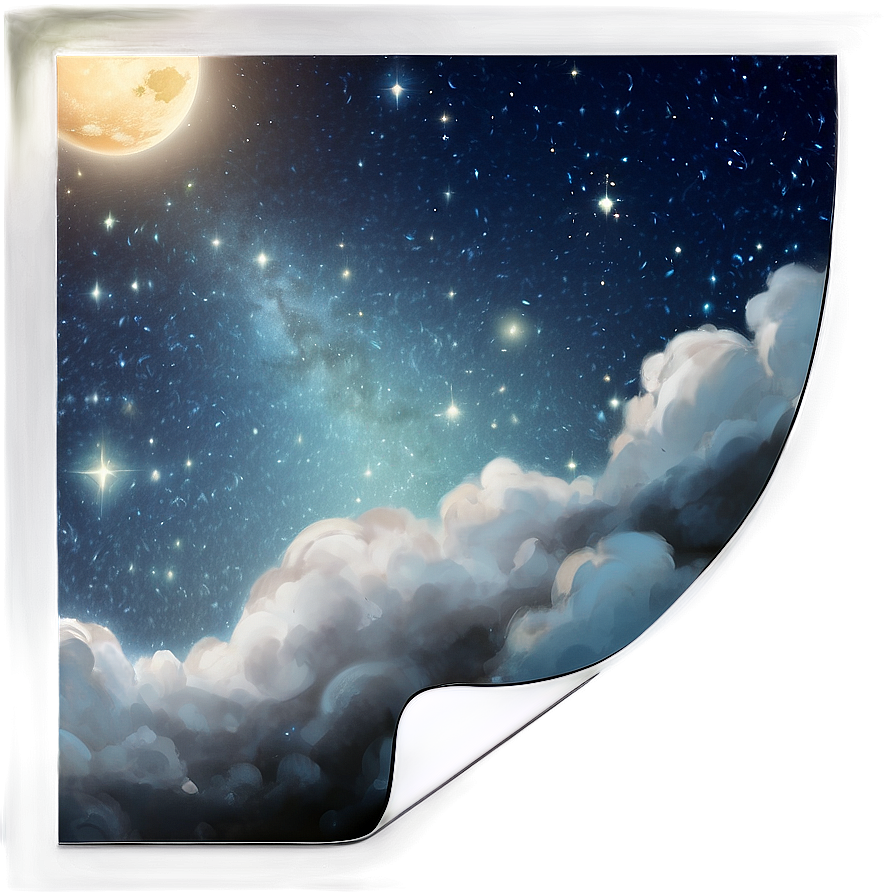 Starry Sky Landscape Png 71 PNG image