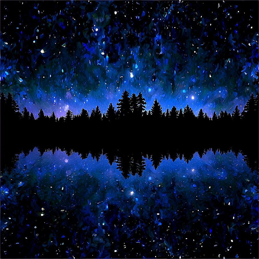 Starry Sky Over Forest Png 2 PNG image