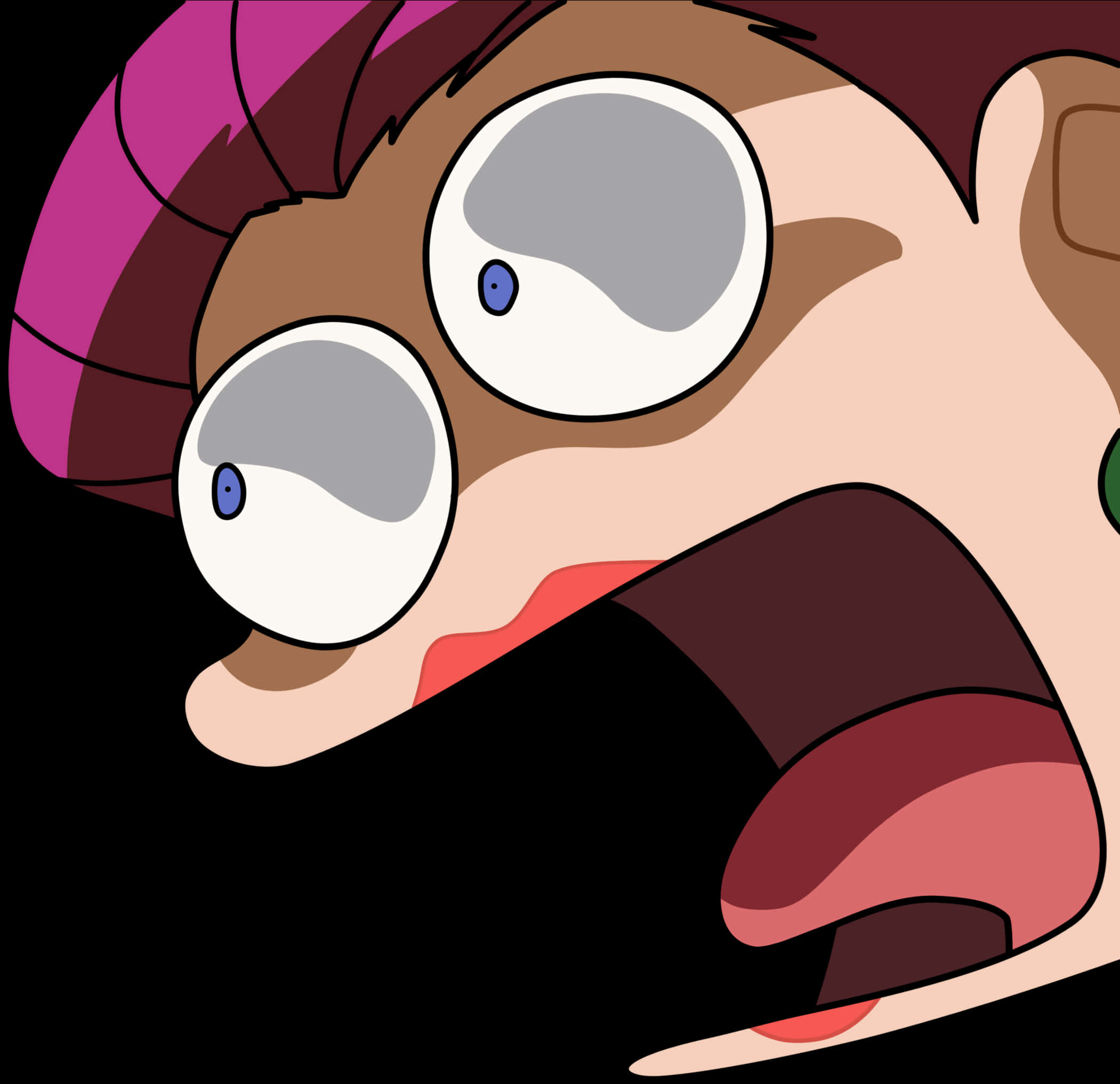 Startled Cartoon Character PNG image