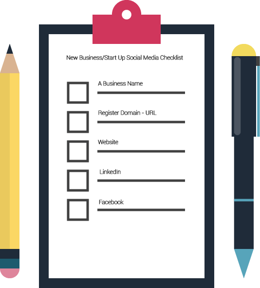 Startup Social Media Checklist PNG image