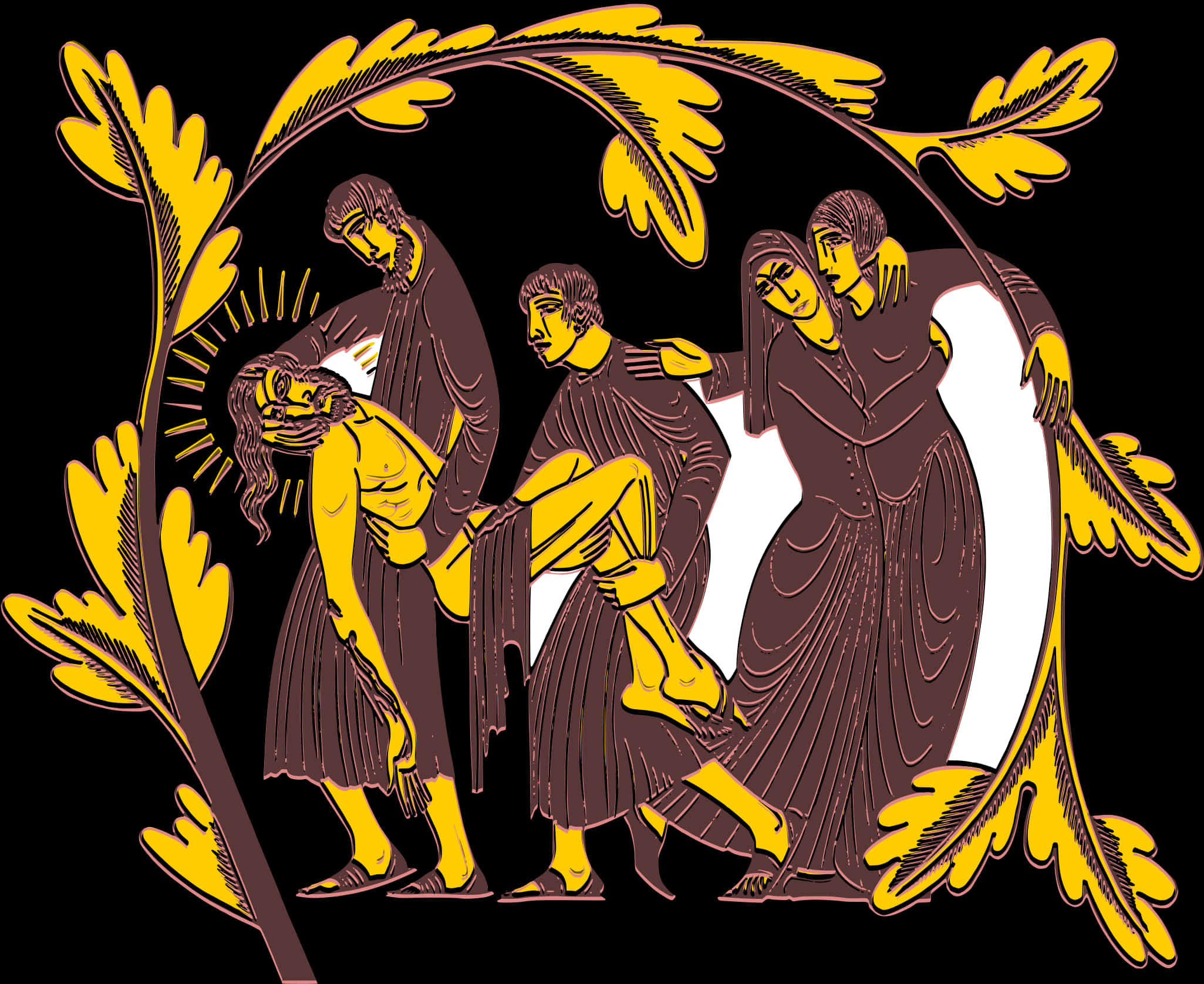 Stationsofthe Cross Depiction PNG image