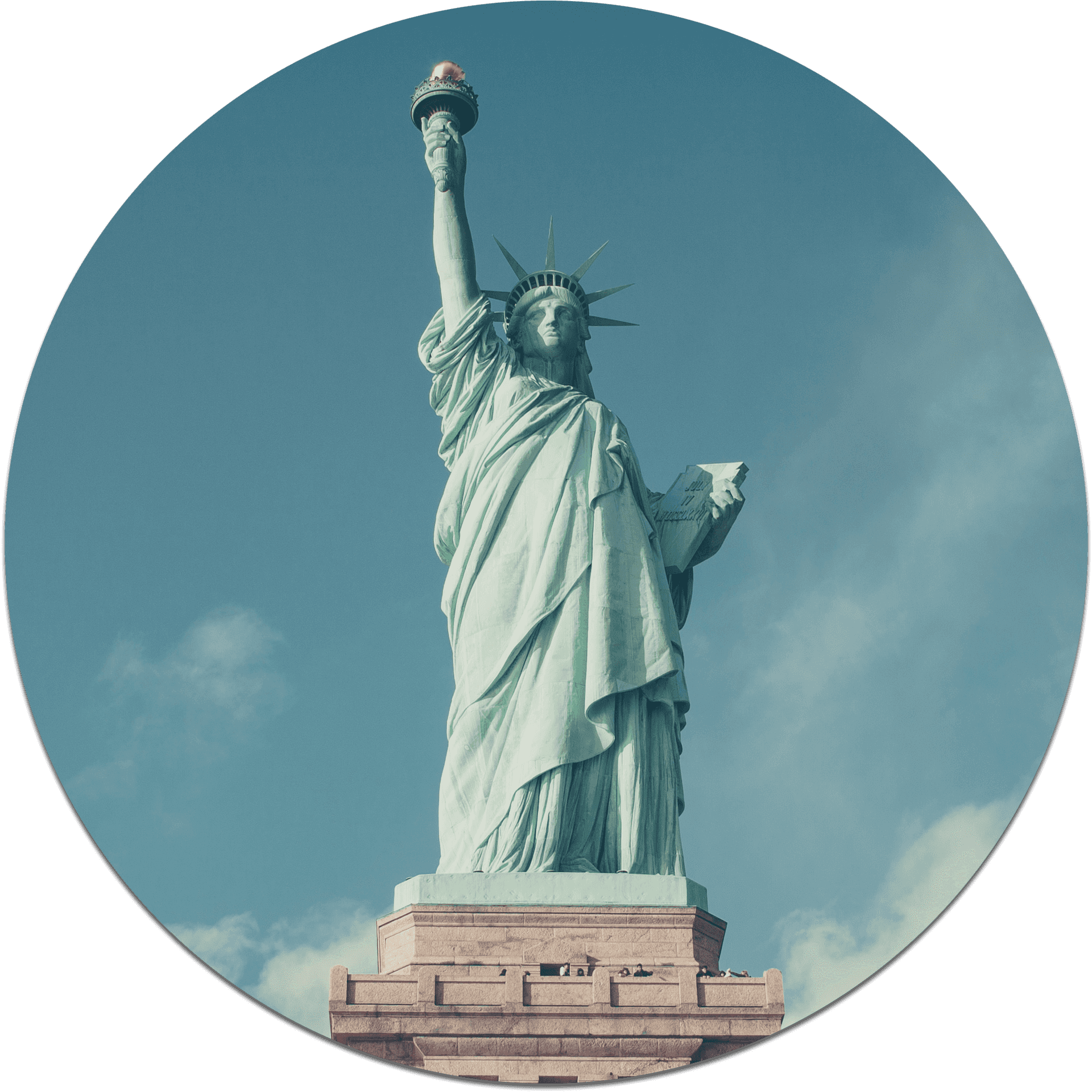 Statueof Liberty Clear Sky PNG image