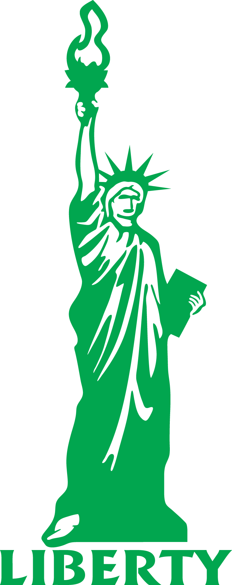 Statueof Liberty Green Silhouette PNG image