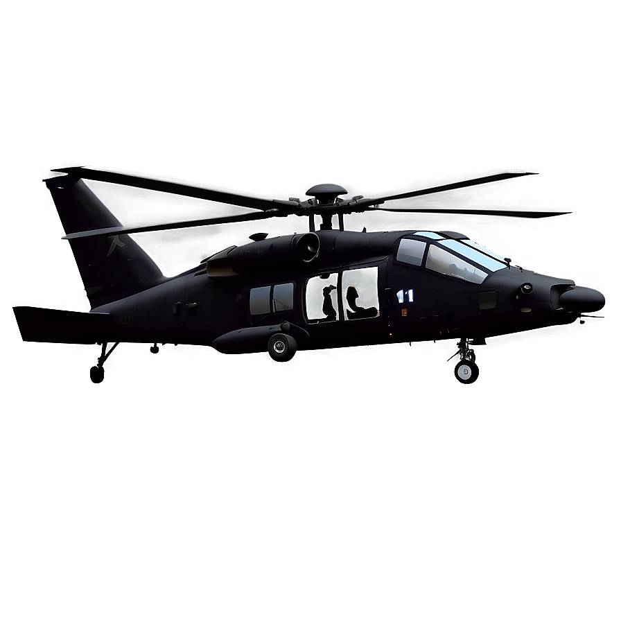 Stealth Black Hawk Helicopter Png 06252024 PNG image