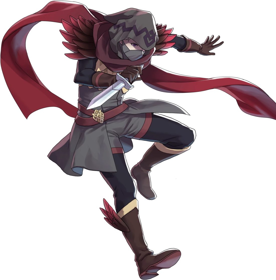 Stealthy Anime Thief Character PNG image