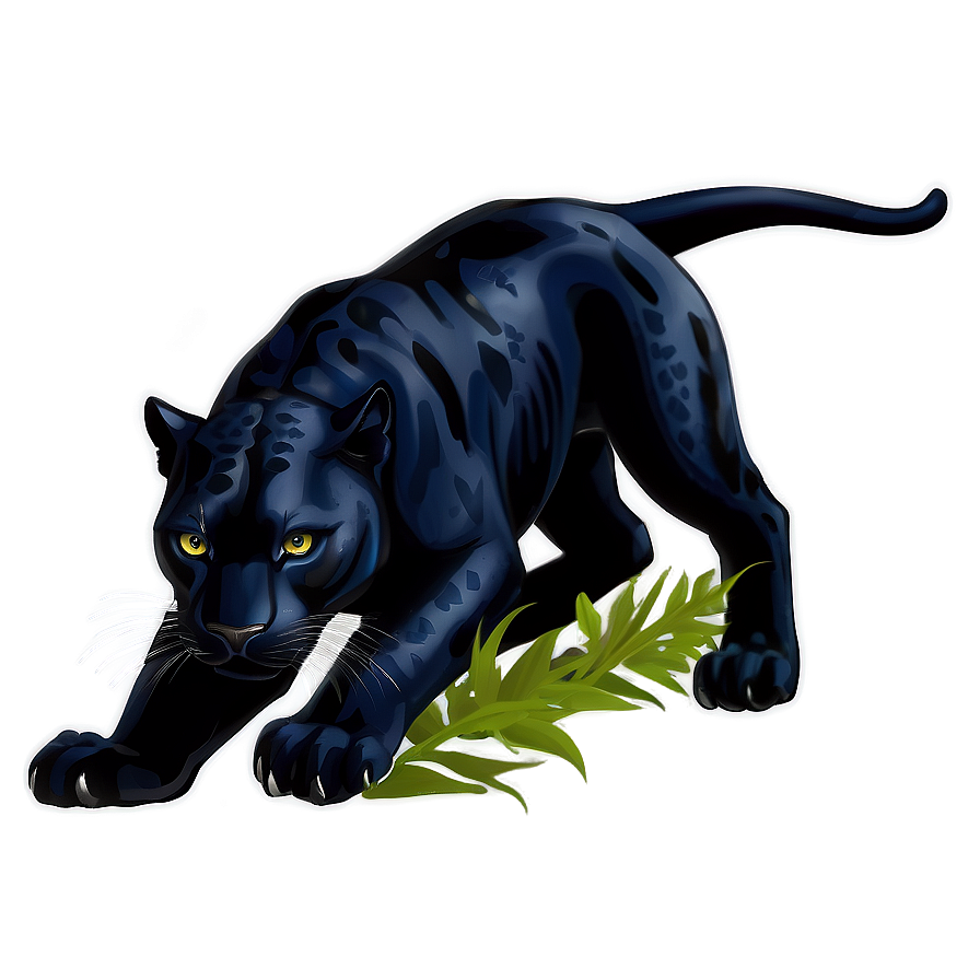 Stealthy Panther Illustration Png 05242024 PNG image