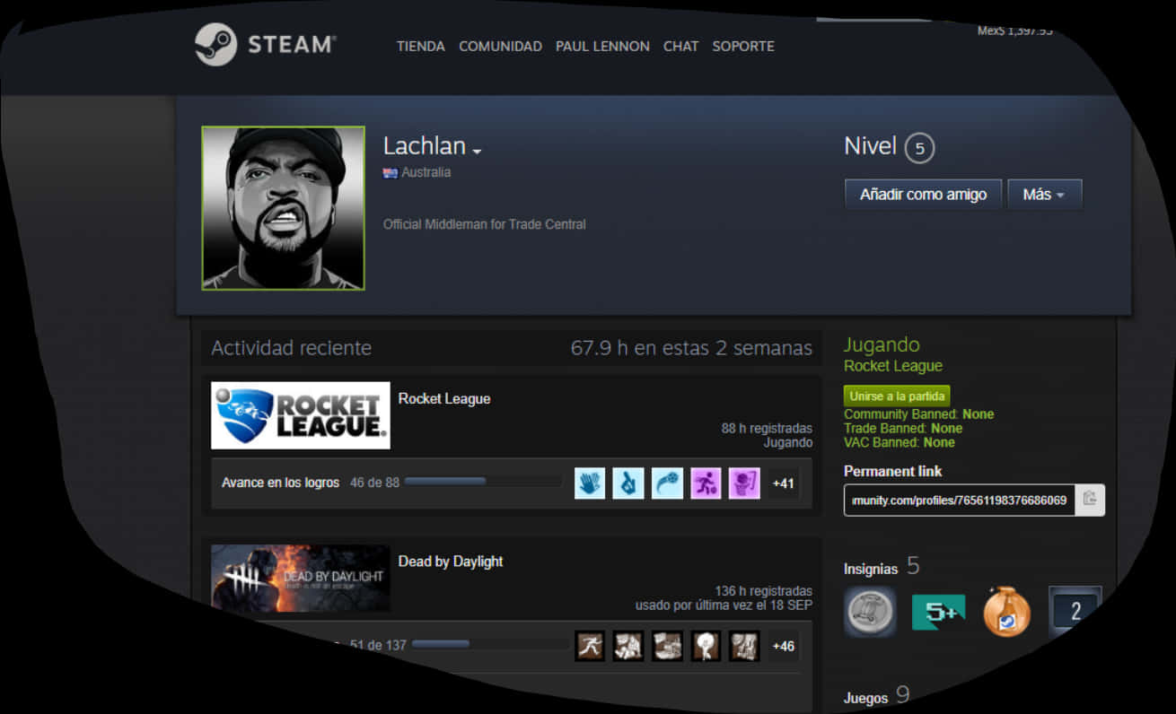 Steam Profile Rocket League Session PNG image