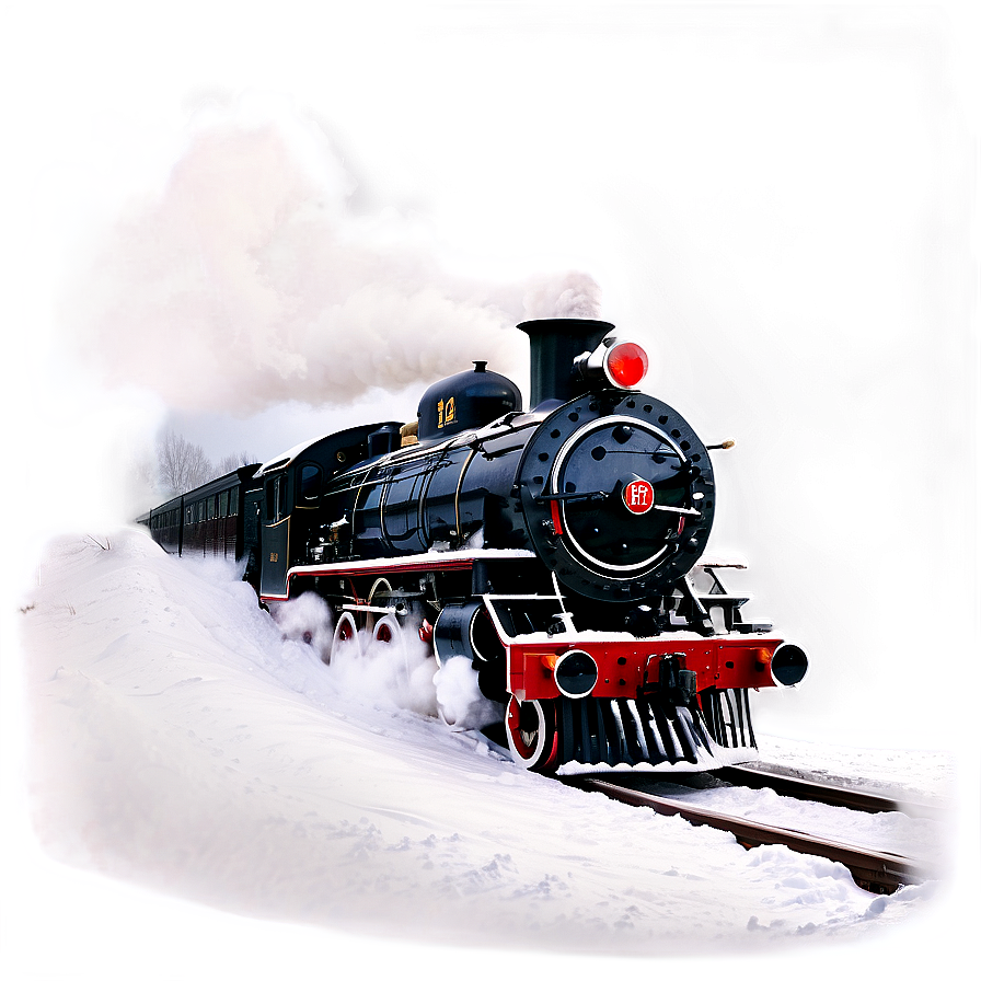 Steam Train In Snow Png Iab71 PNG image