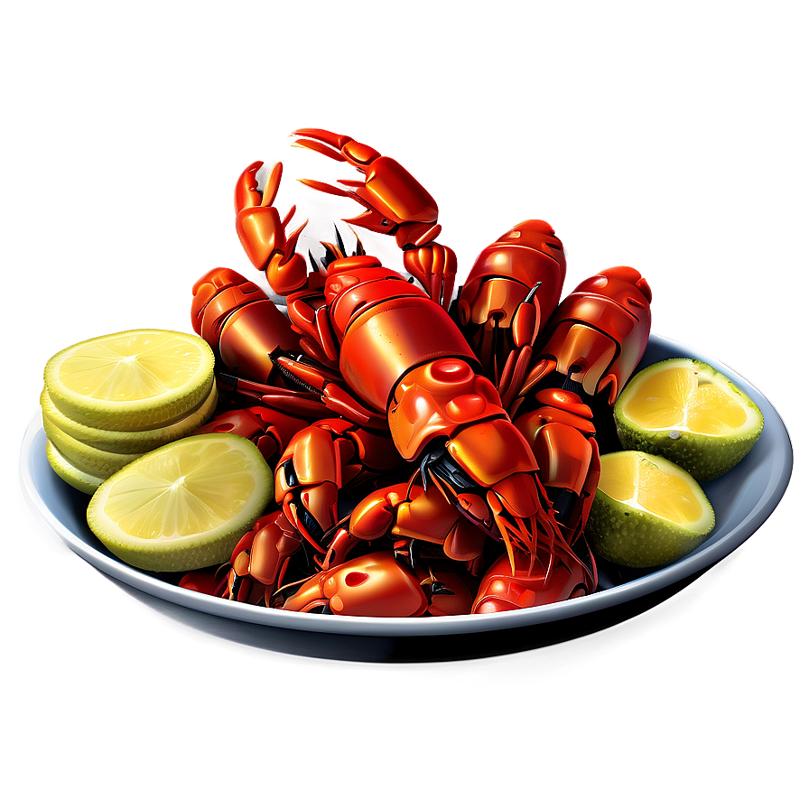 Steamed Crawfish Plate Png 1 PNG image