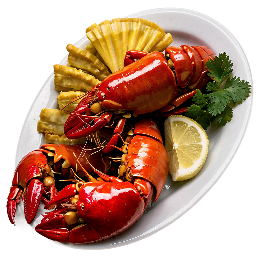 Steamed Crawfish Plate Png Qbk PNG image