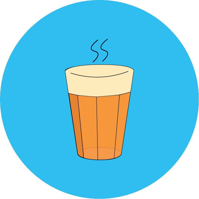 Steaming Chai Glass Vector Illustration PNG image