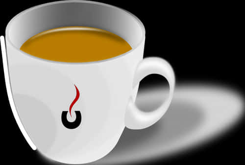 Steaming Coffee Cup Graphic PNG image