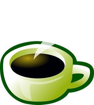 Steaming Coffee Cup Graphic PNG image