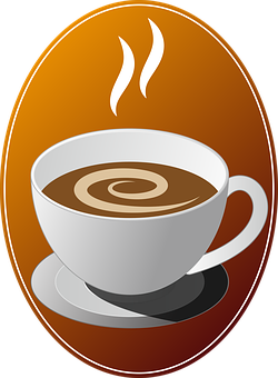 Steaming Coffee Cup Icon PNG image