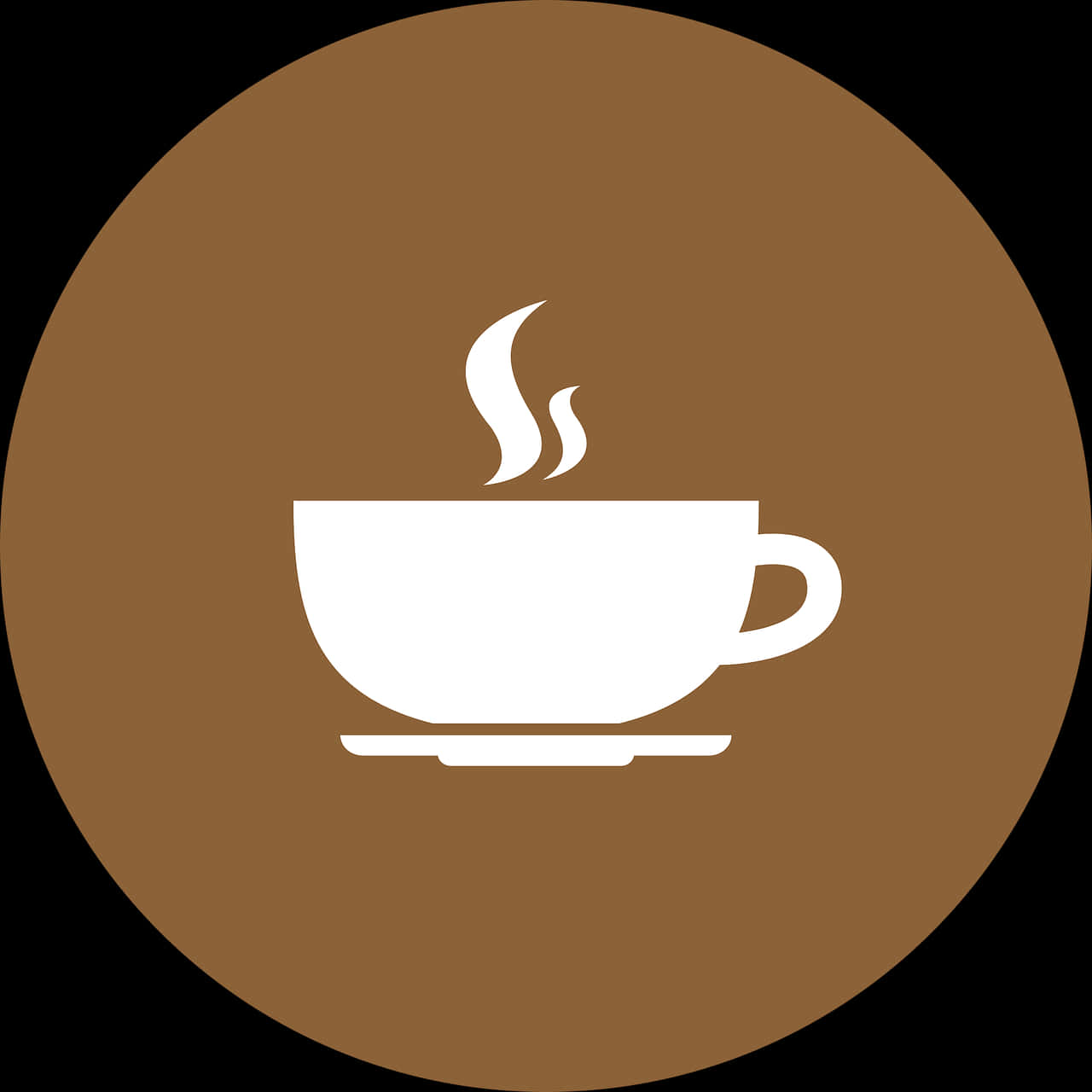 Steaming Coffee Cup Icon PNG image