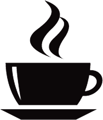 Steaming Coffee Cup Silhouette PNG image