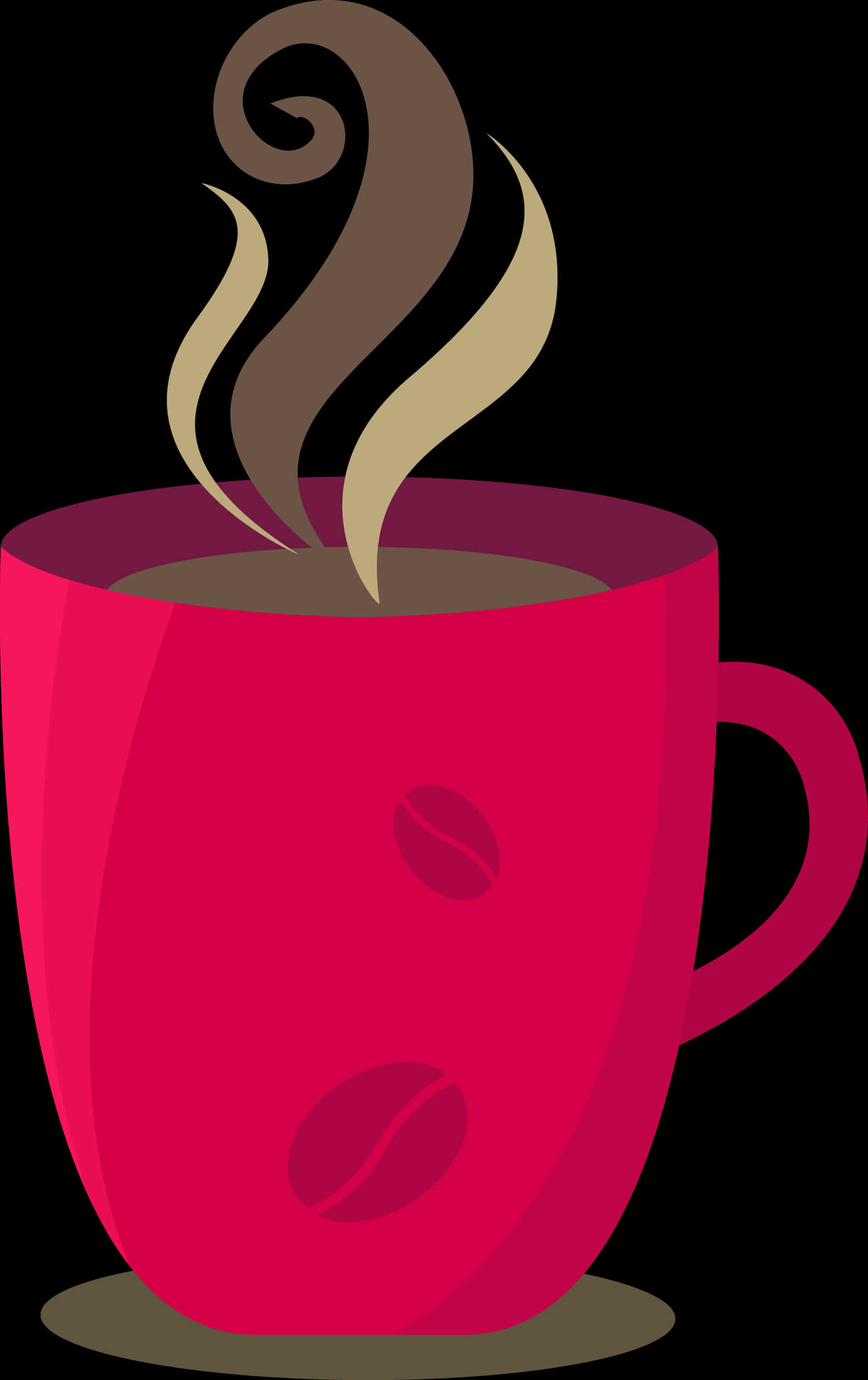 Steaming Coffee Cup Vector PNG image